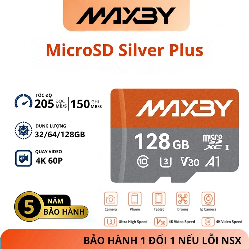 (Hàng Chính Hãng) MAXBY Thẻ nhớ MAXBY Micro SD 32G/64G/TF Cards- tốc độ cao chuyện dụng cho Camera Smartphone