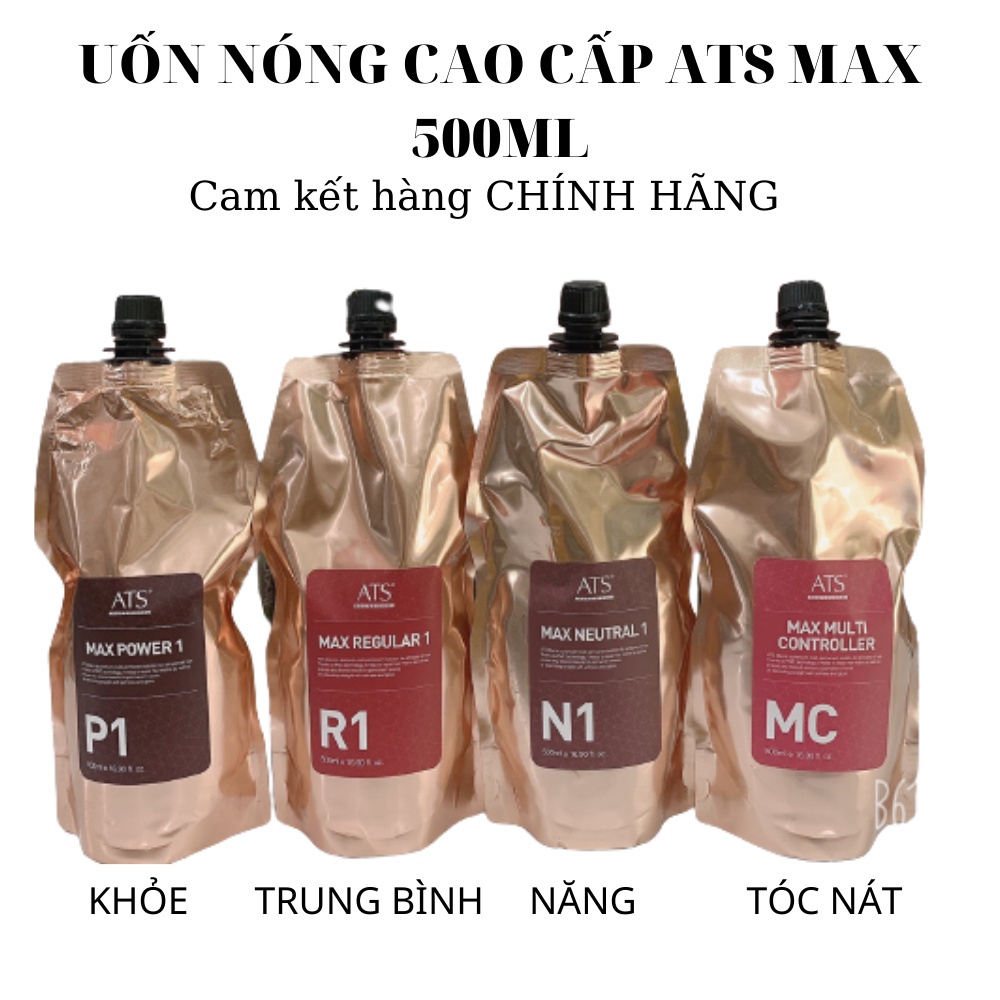 Thuốc Uốn Nóng ATS MAX 500ml Uốn Duỗi Tóc Hàn Quốc Chính Hãng