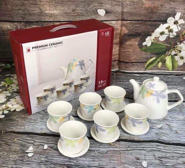 Bộ ấm chén donghwa 13 món_ quà tặng lg