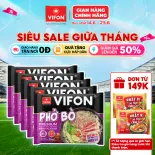 [VOUCHER 35%, LAZCOINS 10%] Set 5 gói Phở Có Gói Sốt Thịt Bò/ Gà 75g VIFON
