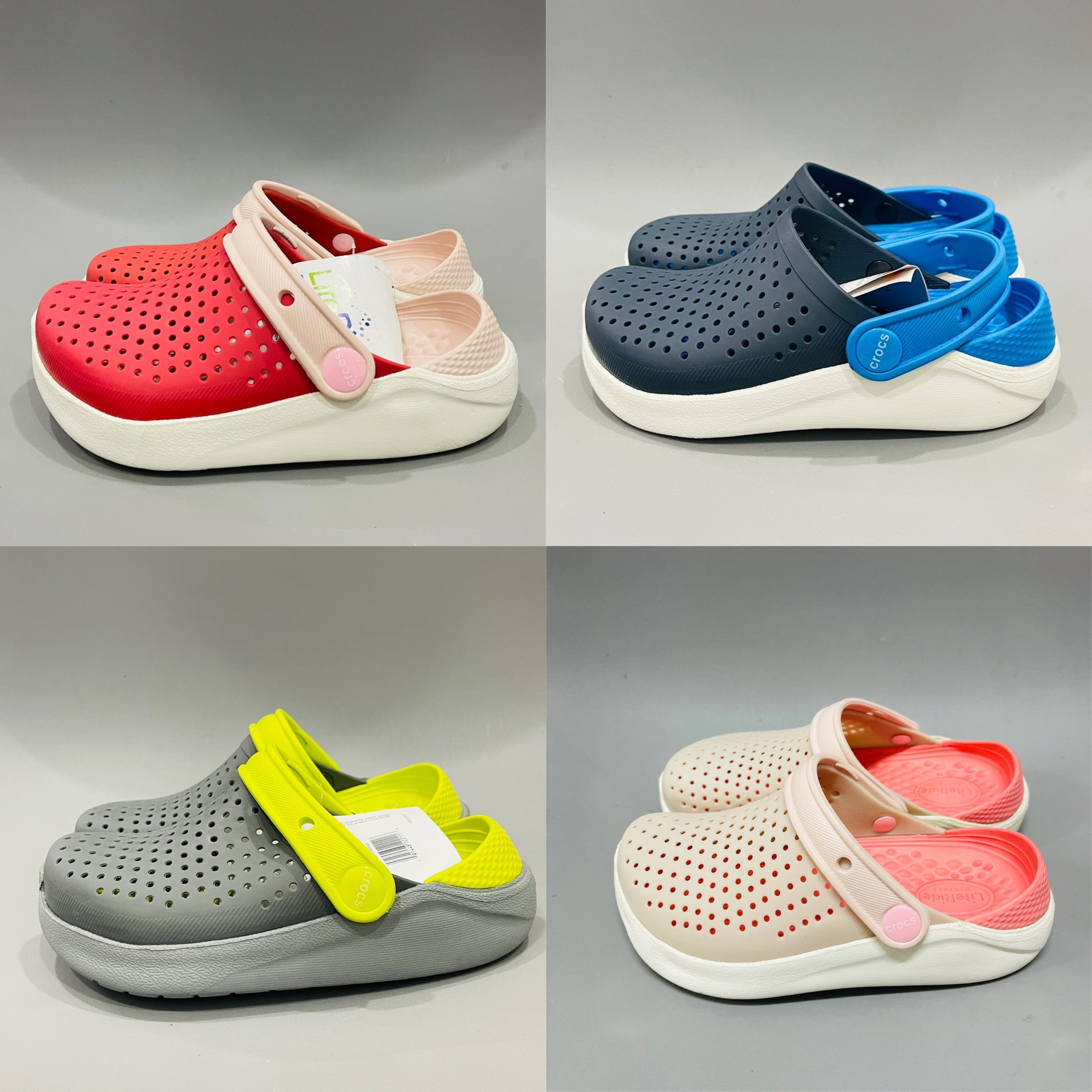 - Dép sục Cross LiteRide cho bé trai bé gái trẻ em nhiều màu giày xục Crocs Clog Kid nam nữ xuất khẩu tặng Sticker - HannaKids