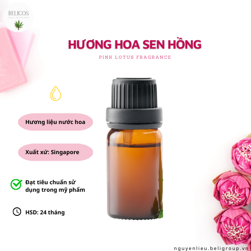 Hương Hoa Sen Hồng Fragrance oil - Hương liệu làm mỹ phẩm, nến thơm, xà phòng, sáp thơm