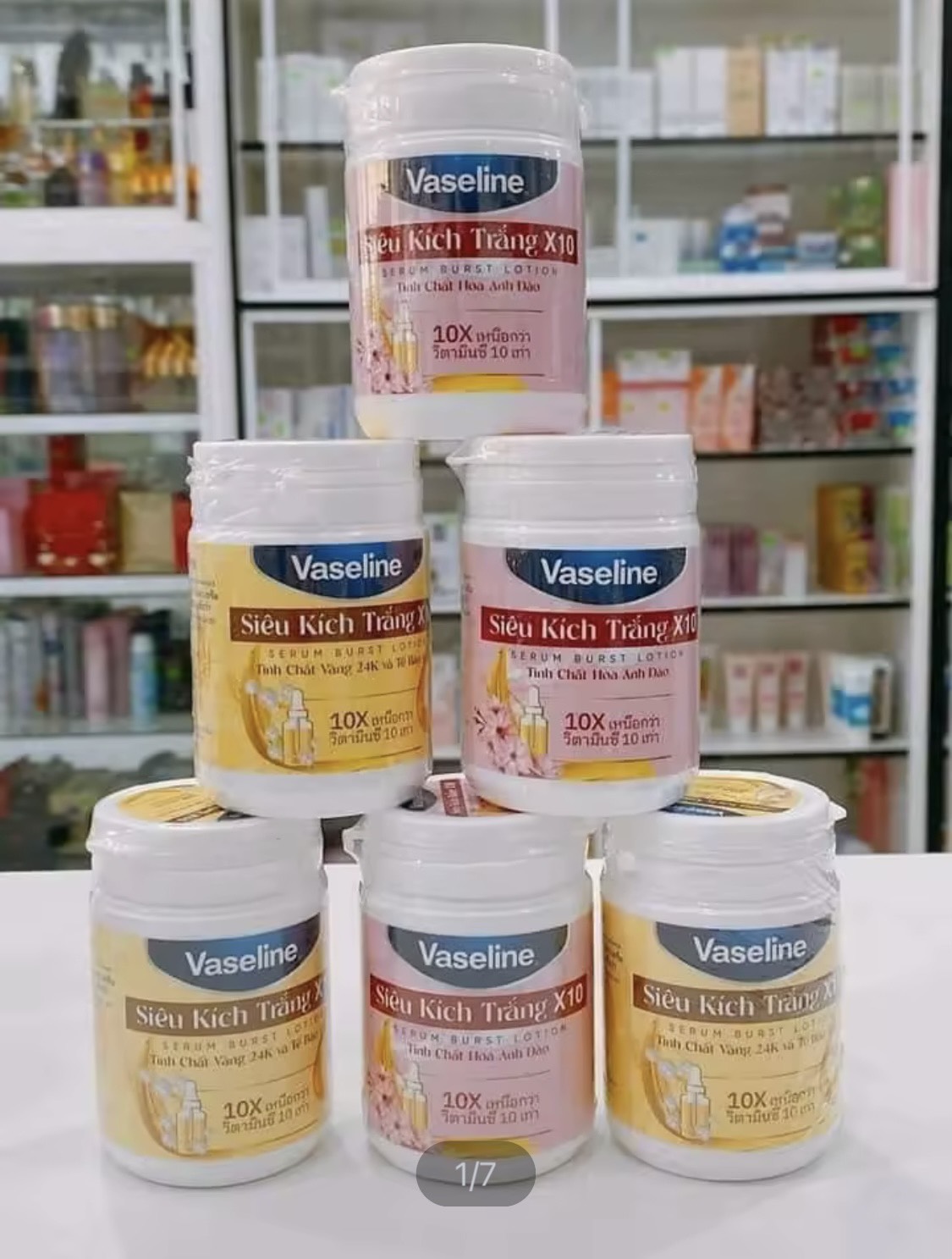 Kem kích trắng x10 vaseline Thái Lan