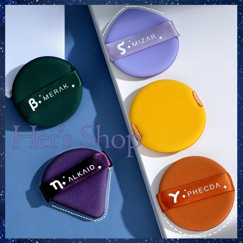Bông mút trang điểm hình tròn dẹt tán kem nền phấn nước bb air cushion - phấn phủ trang điểm powder puff