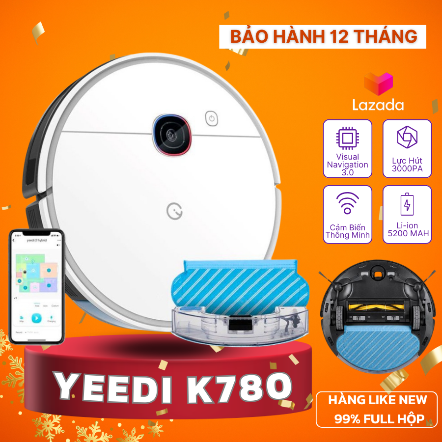 Robot hút bụi lau nhà ECOVACS YEEDI K780 - Hàng Like New 99% - FULL APP điện thoại - hàng trưng bày mới 99% - BH 12 Tháng - Giao Nhanh 2h HCM - Lắp Đặt Tại Nhà