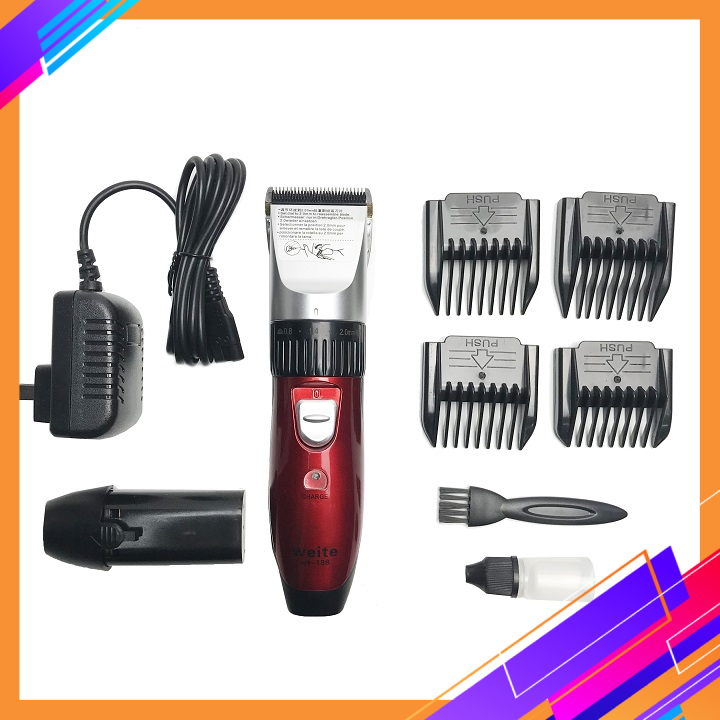Bộ đồ cắt tóc nam, tông đơ bền đẹp giá rẻ phù hợp người lớn và trẻ em weite 2pin wt-188 - tông đơ codos chc-536
