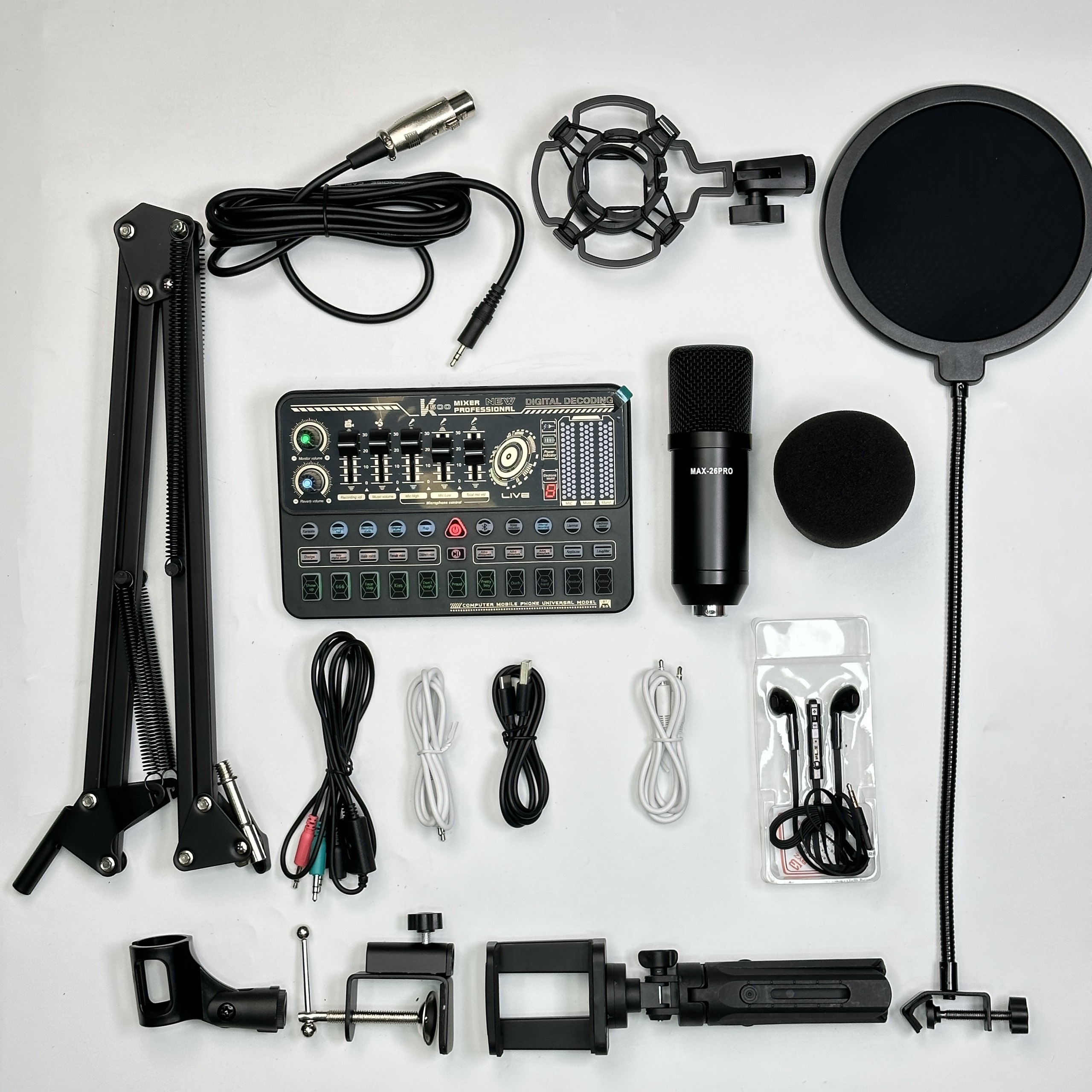 ( SIÊU PHẨM THU ÂM 2024 ) Combo Micro Big Max 26 Pro + SoundCard K3000 Thu Âm Livestream Karaoke Di Động Tặng Kèm Chân Kẹp Míc, Màng Lọc Âm Tai Nghe Kẹp Điện Thoại Bảo Hành 12 Tháng