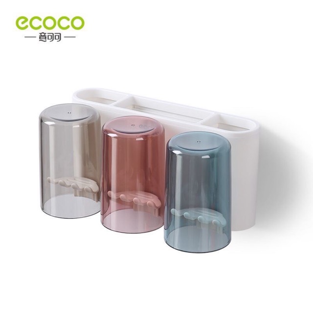 Hộp để bàn chải đánh răng ecoco kèm 3 cốc