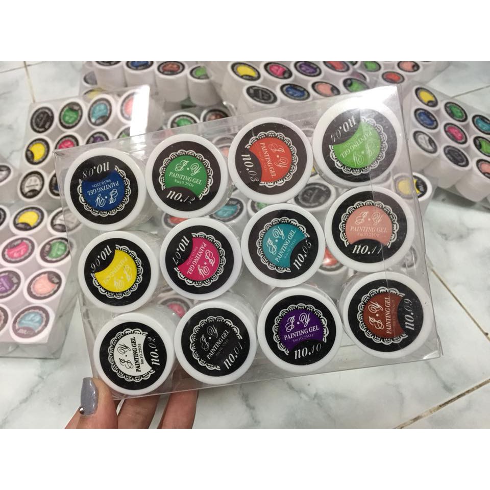 Set gel vẽ 12 màu