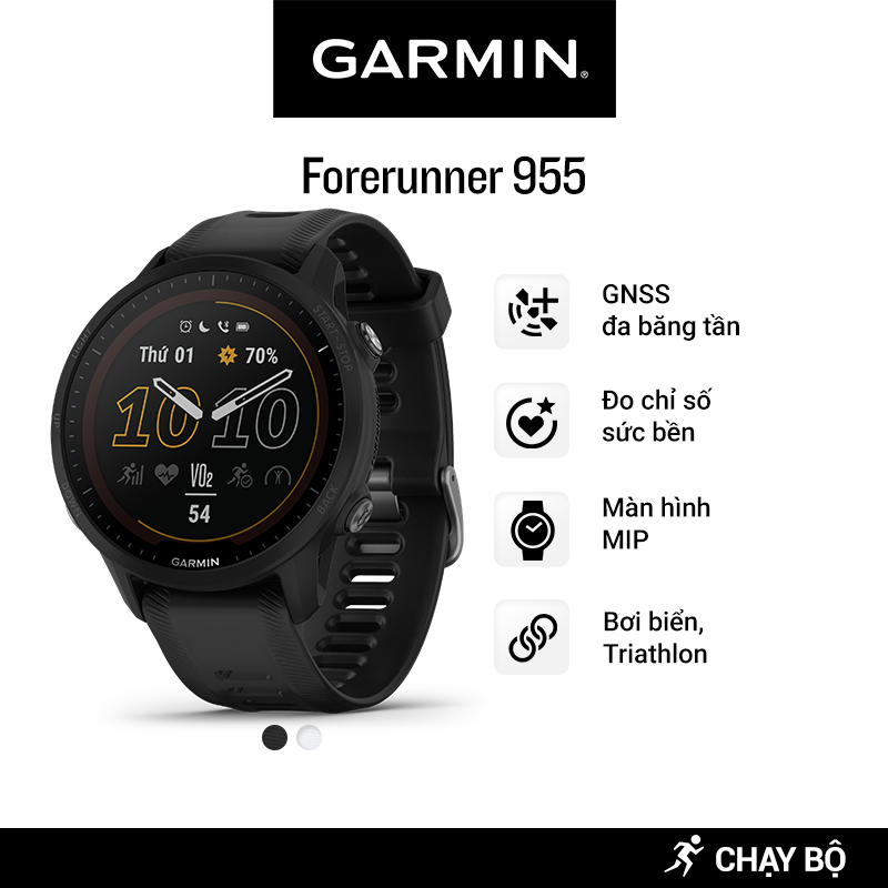Đồng Hồ Thông Minh Garmin Forerunner 955 Non-Solar/Solar - Hàng Chính Hãng