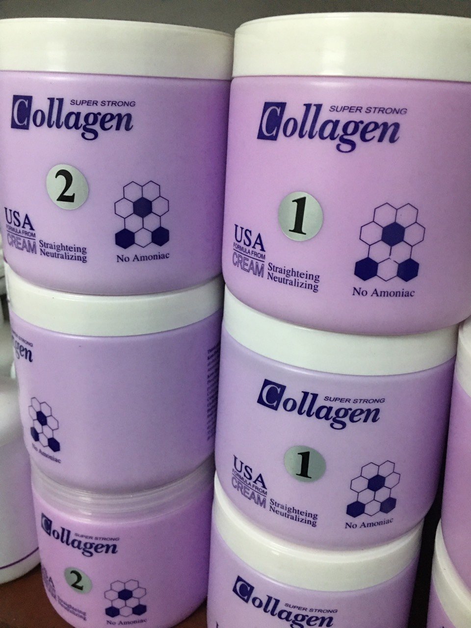 Thuốc duỗi ép tóc Collagen Tiwan siêu thẳng cặp 1000ml