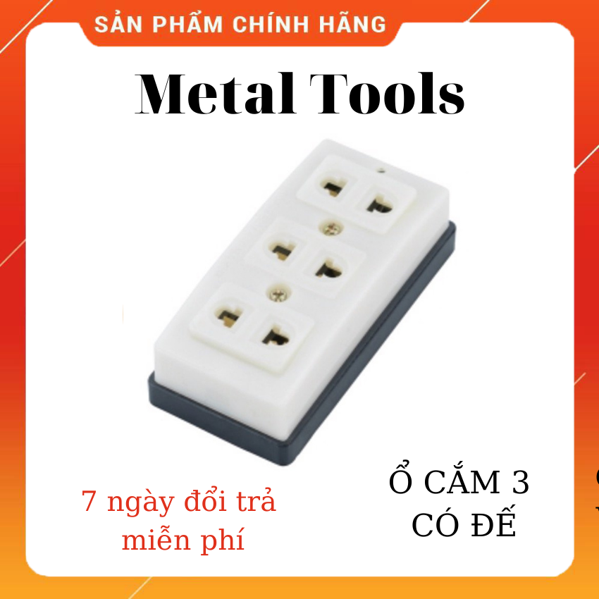 Ổ cắm 3 Ominsu có đế Metal Tools