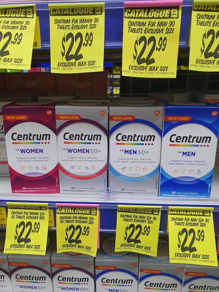 Centrum Women, Men, Men dưới 50 & trên 50+ 90 viên Úc bổ sung vitamin tổng hợp