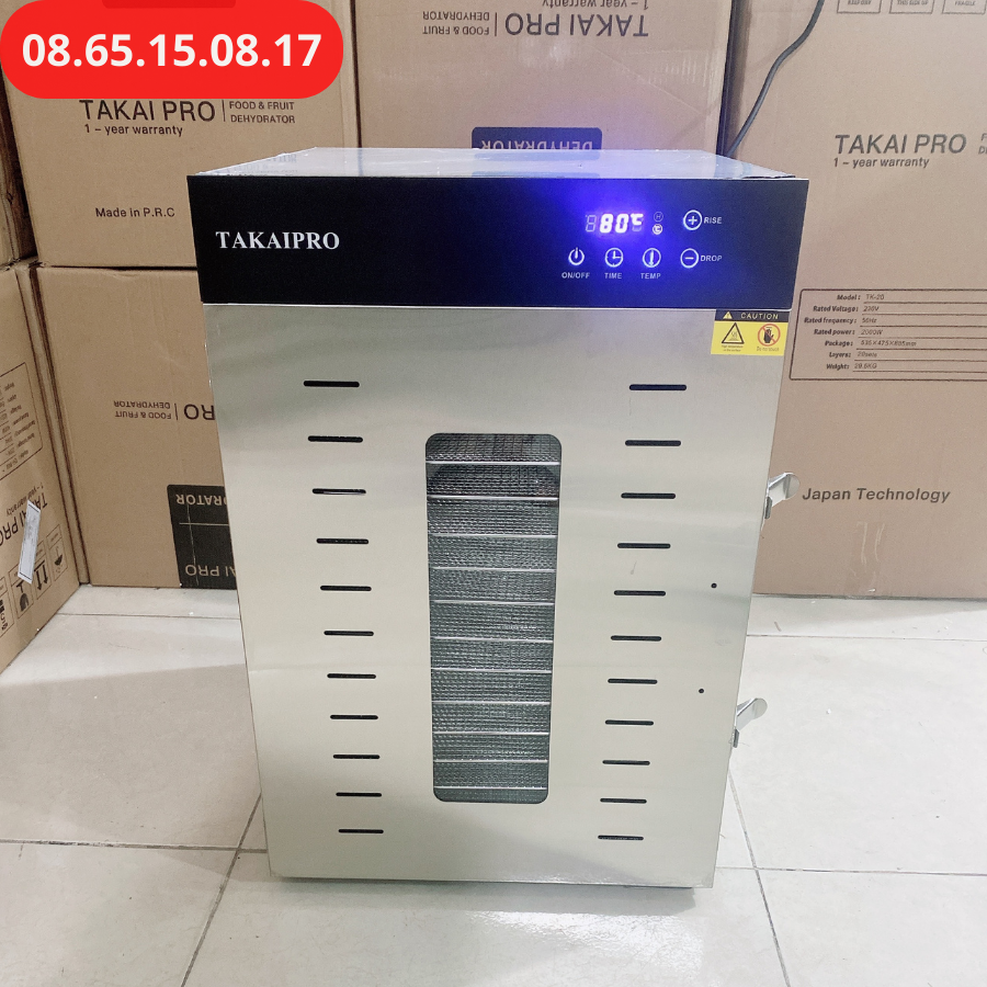 Máy sấy thực phẩm công nghiệp TAKAIPRO 16 khay TK-16 - Hàng chính hãng cao cấp - Máy sấy thực phẩm gia đình và công nghiệp - Dehydrator - BH 1 năm