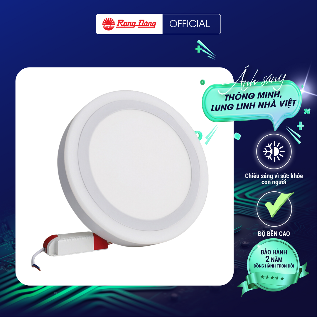 Đèn LED ốp trần đổi màu LN24L ĐM 247/24W Chính hãng Rạng Đông Siêu tiết kiệm điện Dễ dàng lắp đặt Tuổi thọ cao