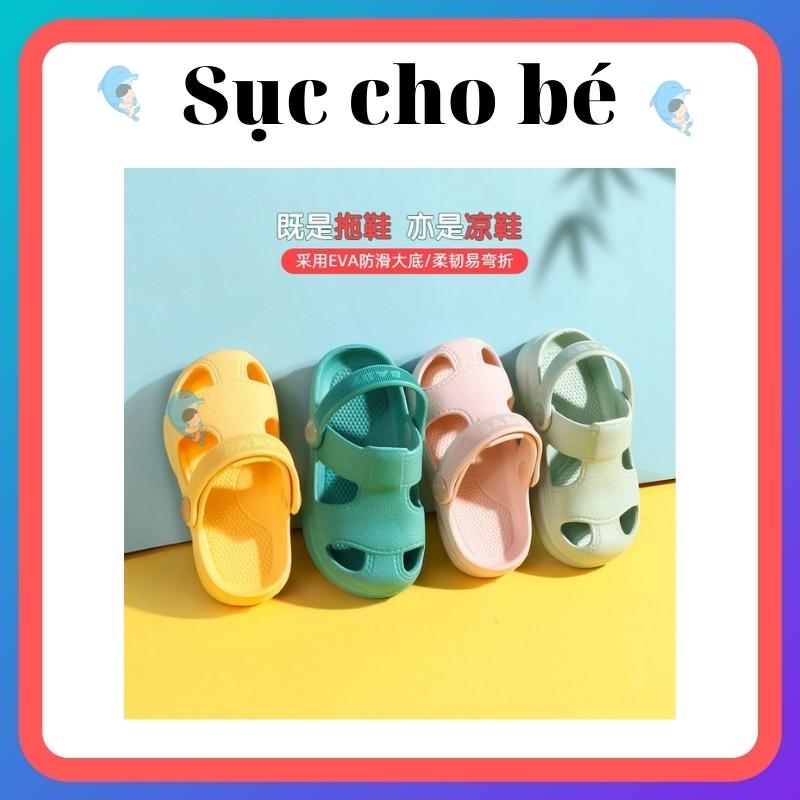 Dép tập đi cho bé, sục cho bé, đế mềm thiết kế bít mũi tránh va chạm, an toàn cho bé trai và bé gái