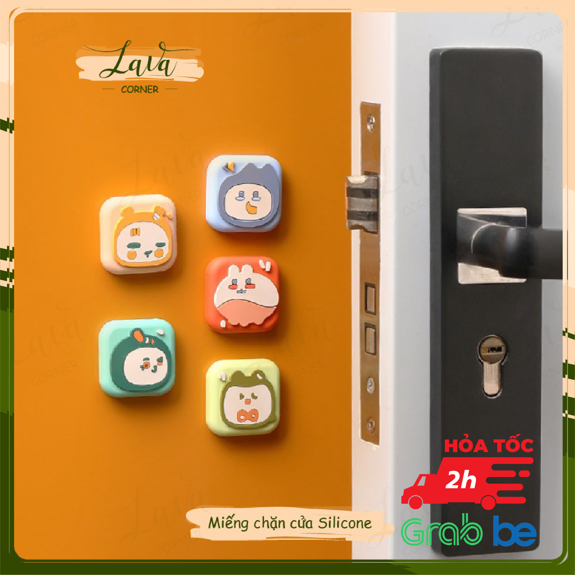 Miếng Chặn Cửa Silicon Chống Xước Tường & Chống Va Đập Cửa