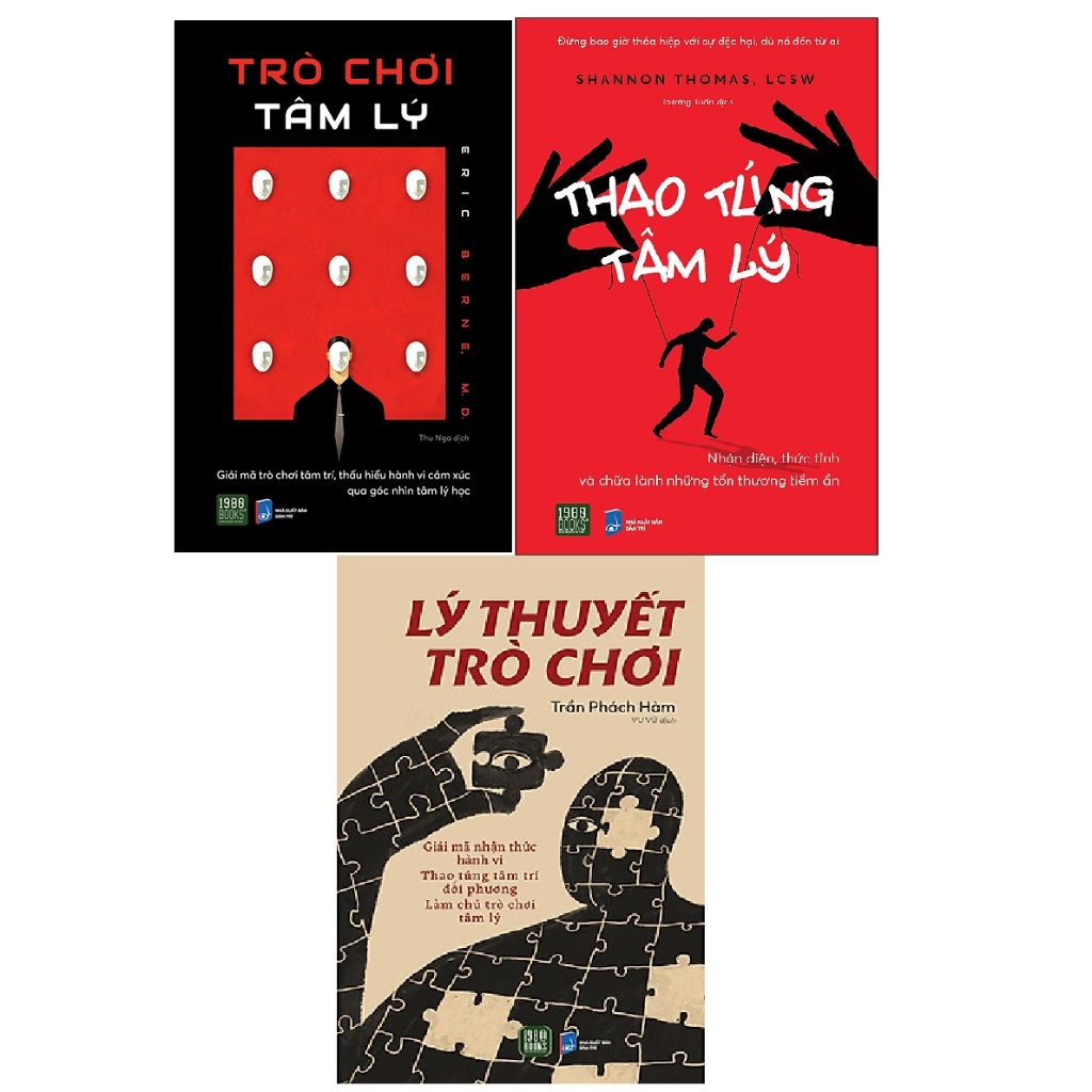 Siêu phẩm thao túng - combo 3 cuốn: trò chơi tâm lý - thao túng tâm lý - lý thuyết trò chơi