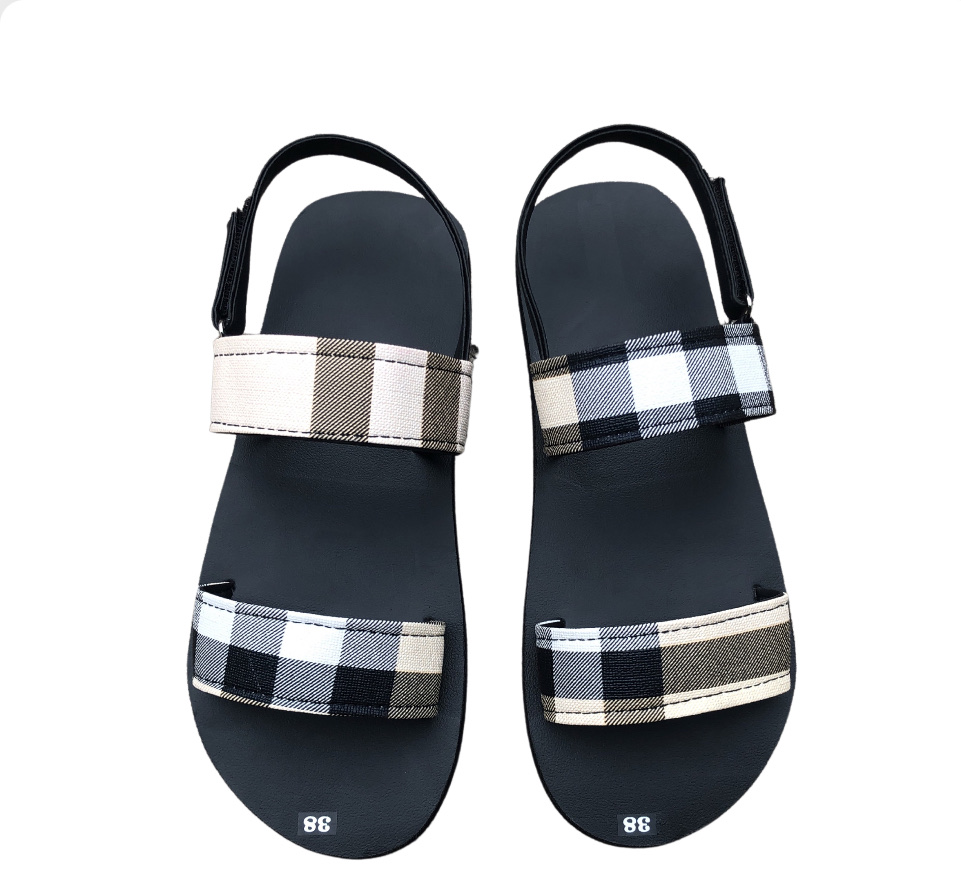 thới giới dép sandal dép quai hậu nam nữ ( đế đen quai hậu sọc vàng lót đen ) đủ màu đủ size