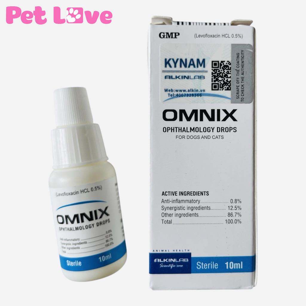 Omnix nhỏ mắt chó mèo chống viêm (Alkin, Anh Quốc)