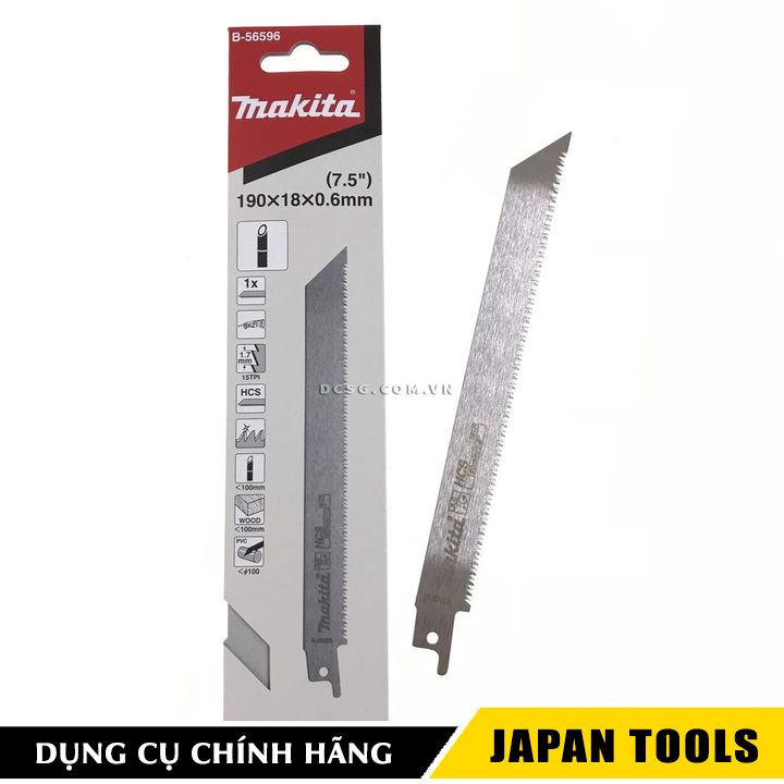 Lưỡi cưa kiếm cắt ống tre 190x18x0.6mm makita b-56596 | japan tools