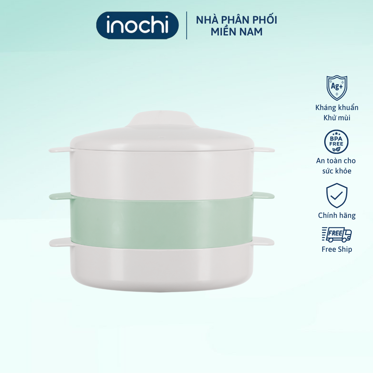 Bộ xửng hấp Yoko 2 ngăn, nồi hấp đa năng 2 tầng cao cấp, xửng hấp, đồ hấp chịu được nhiệt độ cao, an toàn cho sức khỏe