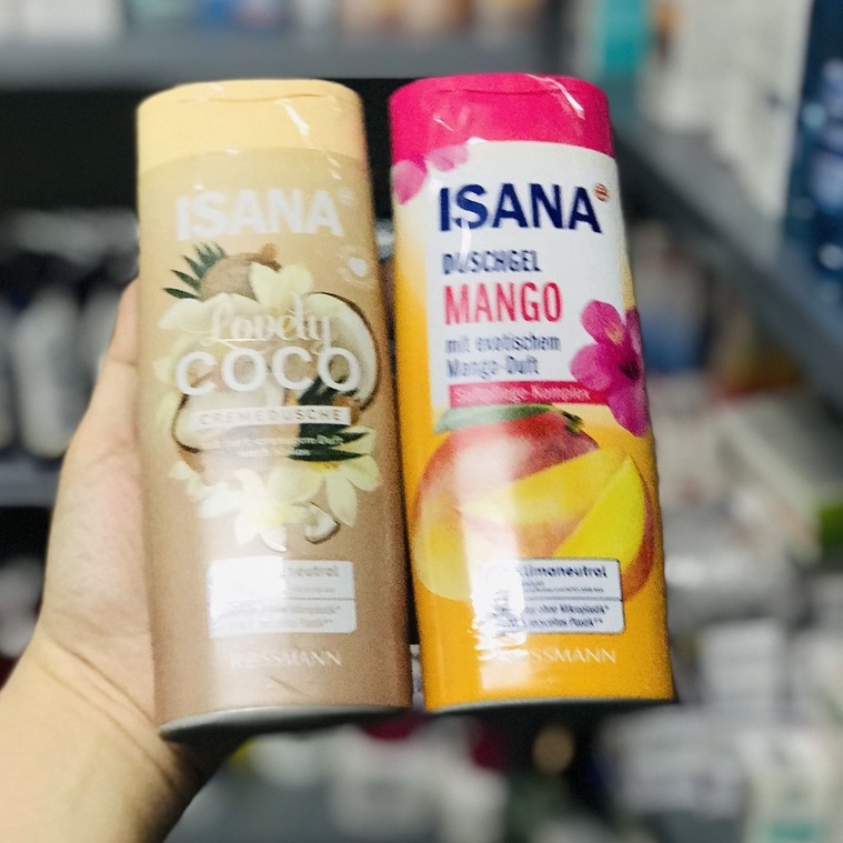 Sữa tắm dạng kem Isana 300ml - Hàng nội địa Đức đủ bill