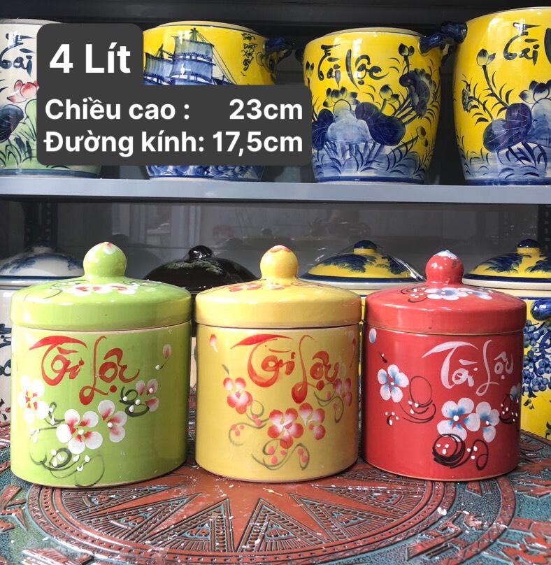 Vại muối dưa cà/ hũ dứng gạo từ 4 lít - 30 lít / hàng kĩ men sứ bát tràng việt nam
