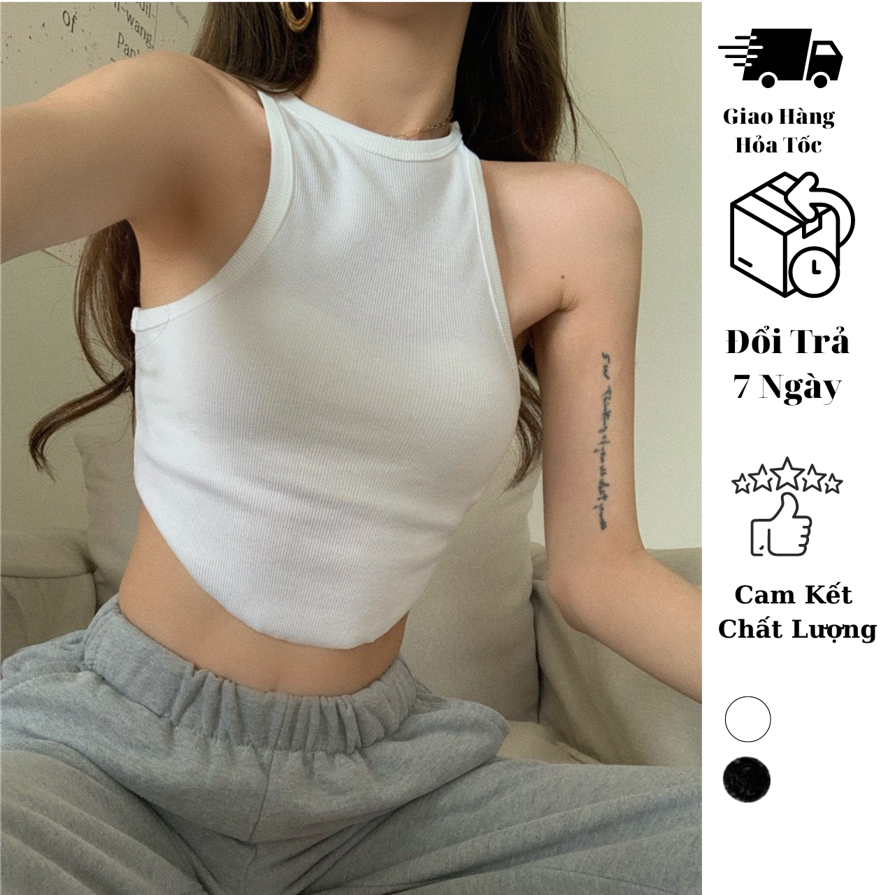 Áo croptop nữ vạt bầu june.sg