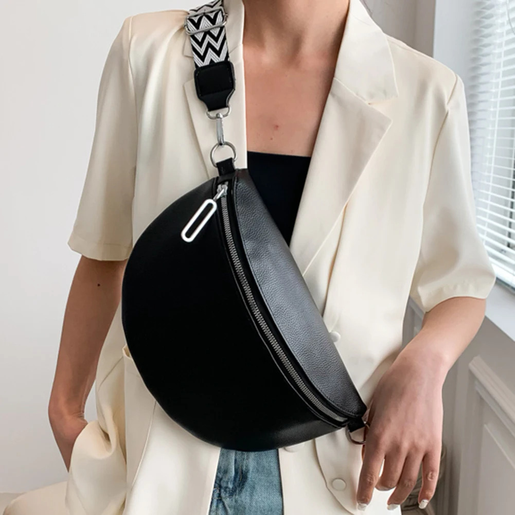 Túi ngực giản dị cho phụ nữ 2023 lớn đi du lịch Crossbody nữ nửa mặt trăng vành đai túi chuối túi nữ hàng ngày đường phố Fanny gói