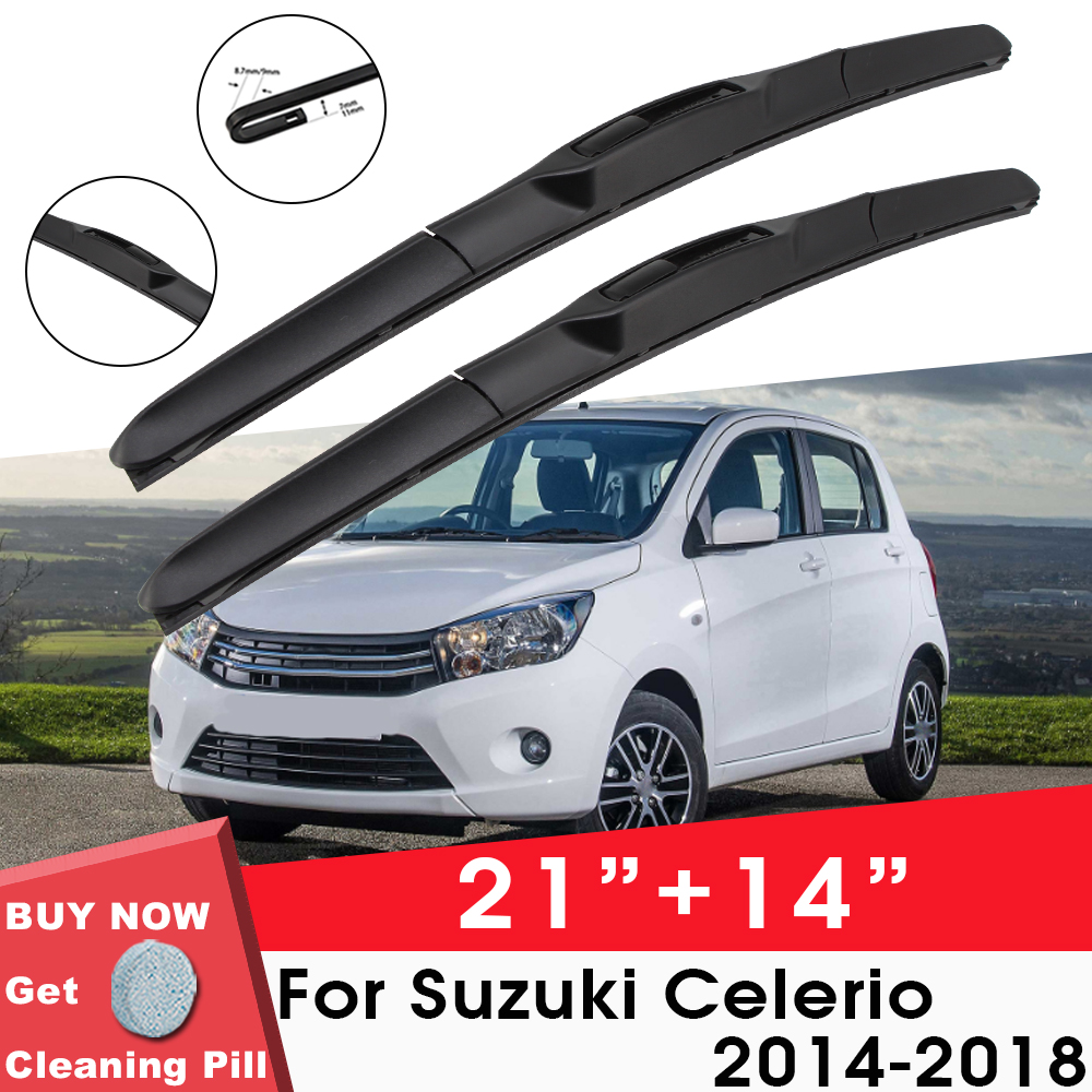 Xe lưỡi gạt nước cửa sổ phía trước kính chắn gió cao su gạt nước cho Suzuki celerio 2014-2018 21 "14" LHD rhd Phụ Kiện Xe Hơi