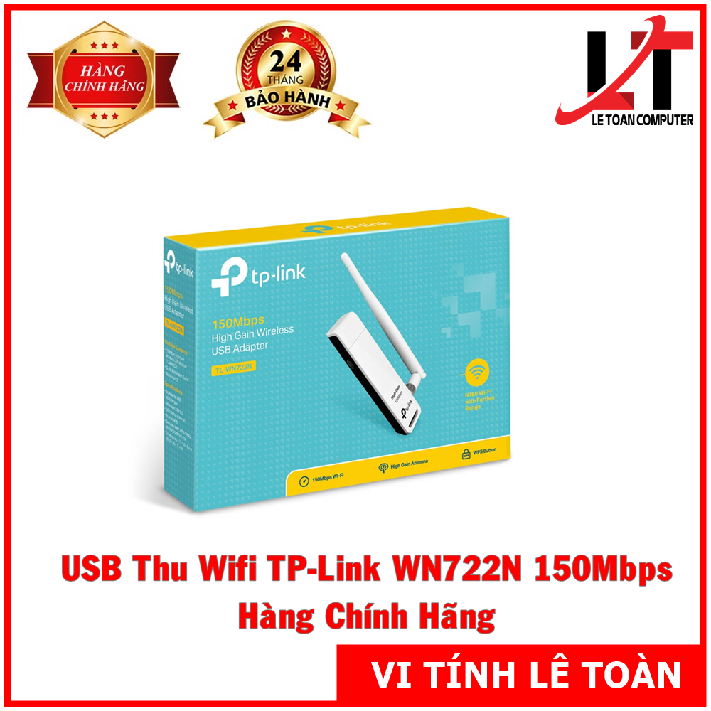 USB Thu Wifi TP-Link WN722N Tốc Độ 150Mbps - Hàng Chính Hãng
