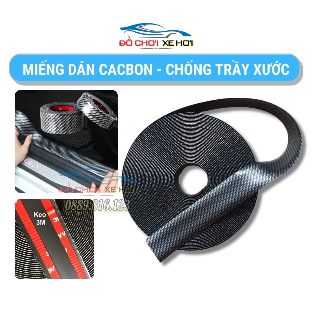 Miếng dán chống xước mạ cacbon cao cấp - Nẹp cacbon dán chống xước nhiều vị trí trên ô tô