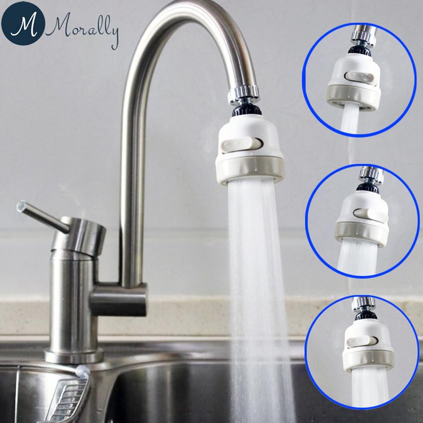 ĐẦU LỌC NƯỚC TẠI VÒI CÓ NÚT ĐIỀU CHỈNH DÒNG NƯỚC(đầu tròn ngắn màu trắng) - ĐẦU VÒI TĂNG ÁP 3 CHẾ ĐỘ XOAY 360° CAO CẤP - ĐẦU LỌC NƯỚC TẠI VÒI CÓ NÚT ĐIỀU CHỈNH DÒNG NƯỚC CHO BỒN RỬA CHÉN, NHÀ TẮM, NHÀ VỆ SINH