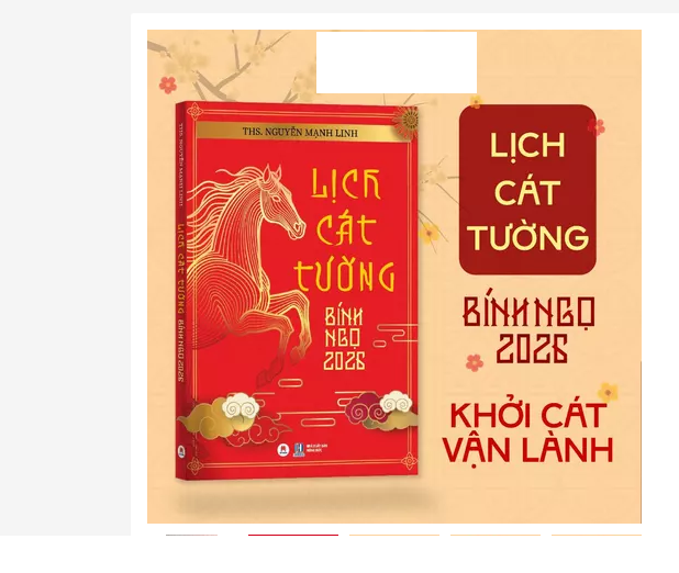 Sách Lịch Cát Tường Bính Ngọ 2026, Tứ trụ, Lục hào, Kỳ Môn chuẩn xác, ngày giờ, con giáp, hóa giải