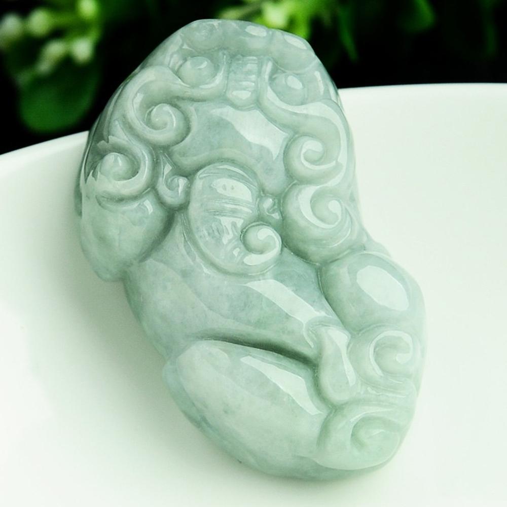 Mặt dây chuyền tỳ hưu cẩm thạch tự nhiên kèm dây đeo cổ