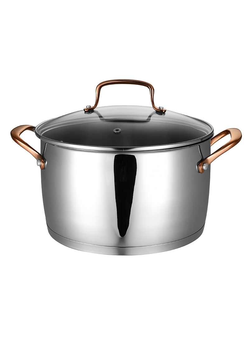 Nồi moriitalia bằng thép nắp thủy tinh 24cm - pvd24c-ic