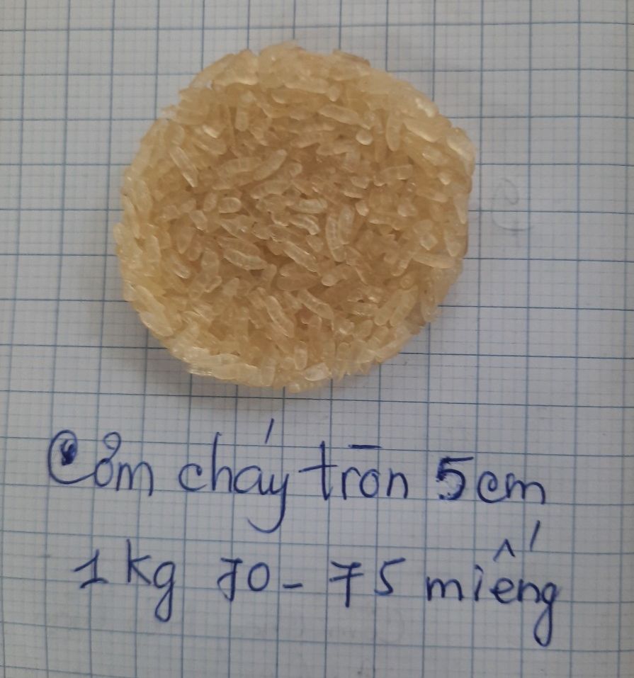 Cơm cháy tròn chưa chiên Lasham