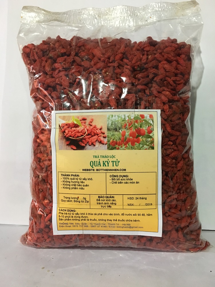 1kg Quả Kỷ Tử sấy khô  - Hiệu Thảo Lộc - có tặng quà