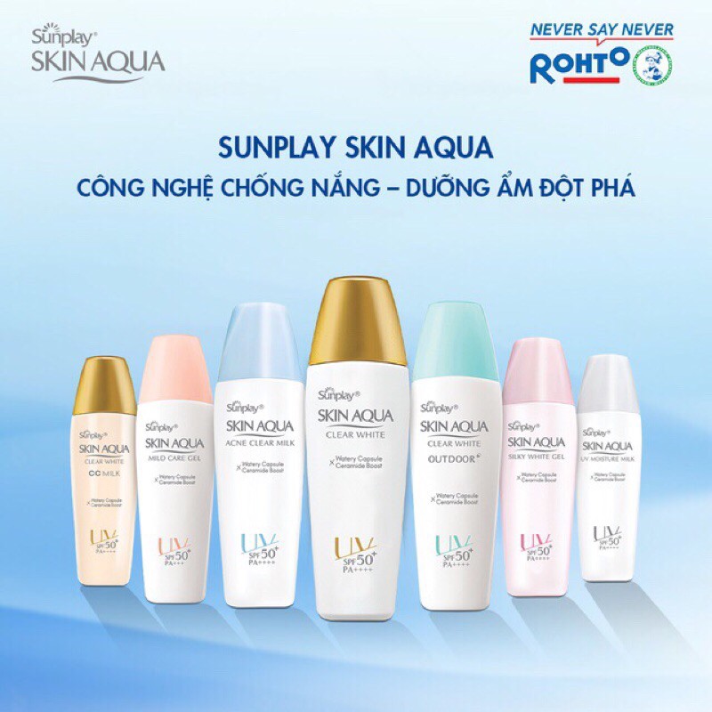 Kem chống nắng sunplay dưỡng da ẩm mượt trắng mịn spf 50+ pa+++ 25g/55g/70g