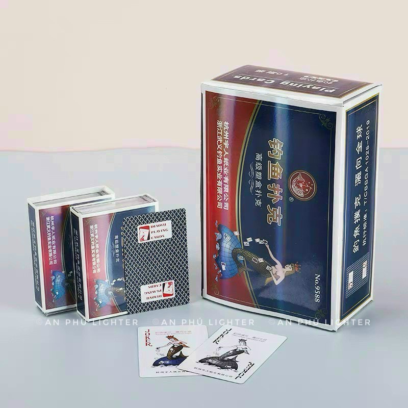 Bài tây tiên cá - đóng hộp nhựa cao cấp - đồ chơi giải trí 52 lá - bài hộp nhựa