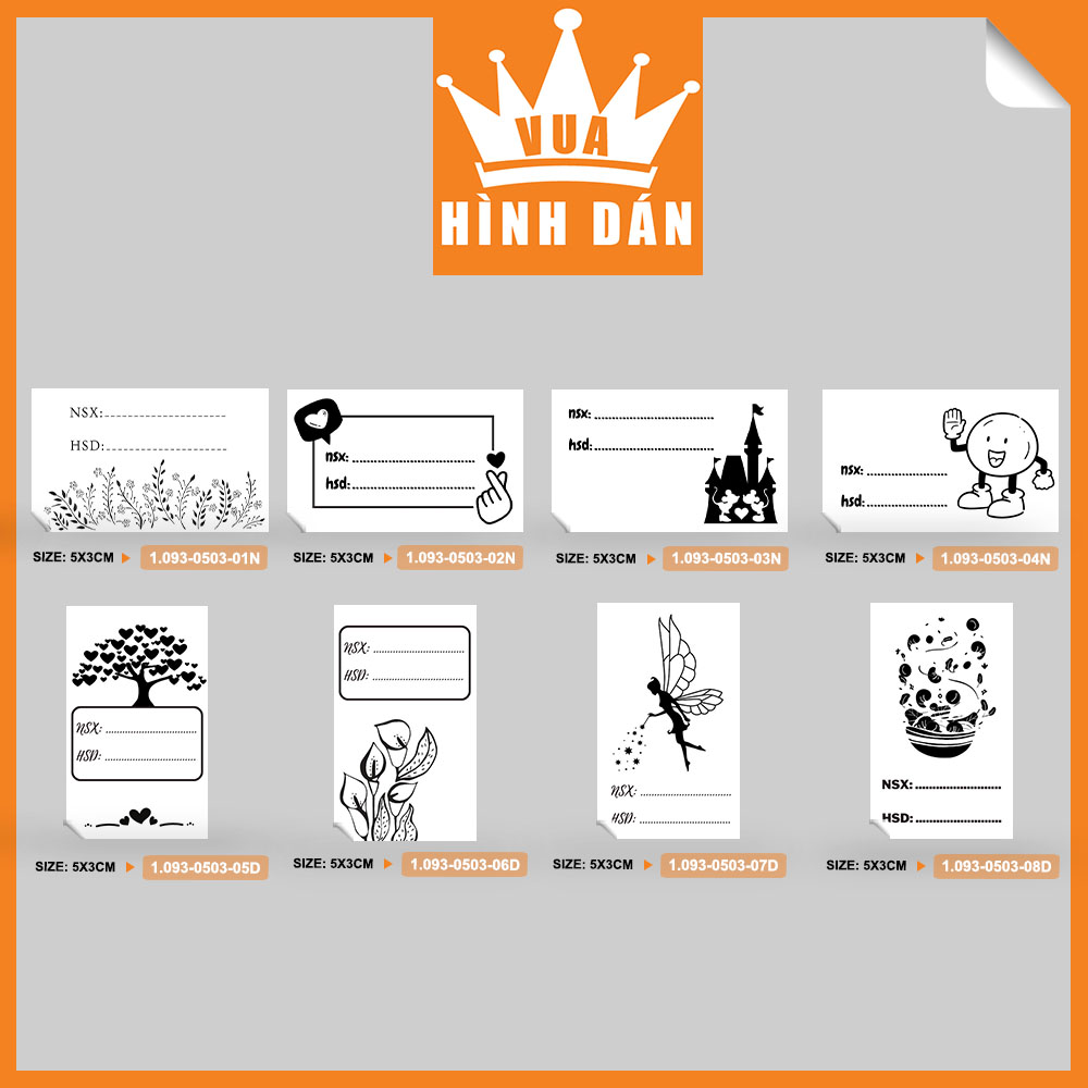 Set 50/100 nhãn dán ngày sản xuất nsx, hạn sử dụng hsd - tem thank you dán gói hàng, hộp, túi sản phẩm dành cho shop