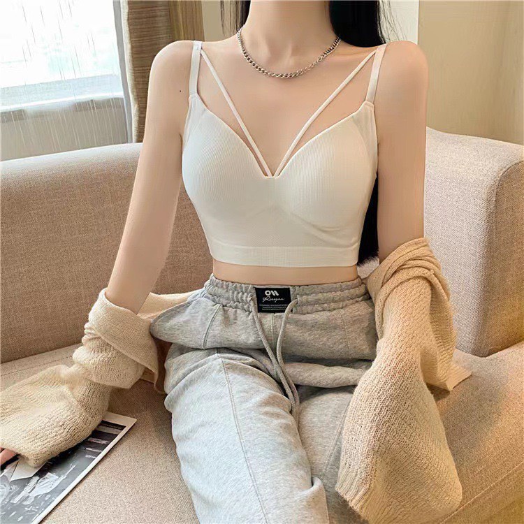 Áo Bra Nữ Áo Lót Nữ cao cấp Vải cotton mút liền nâng ngực cực tốt cổ chữ v sexy V300