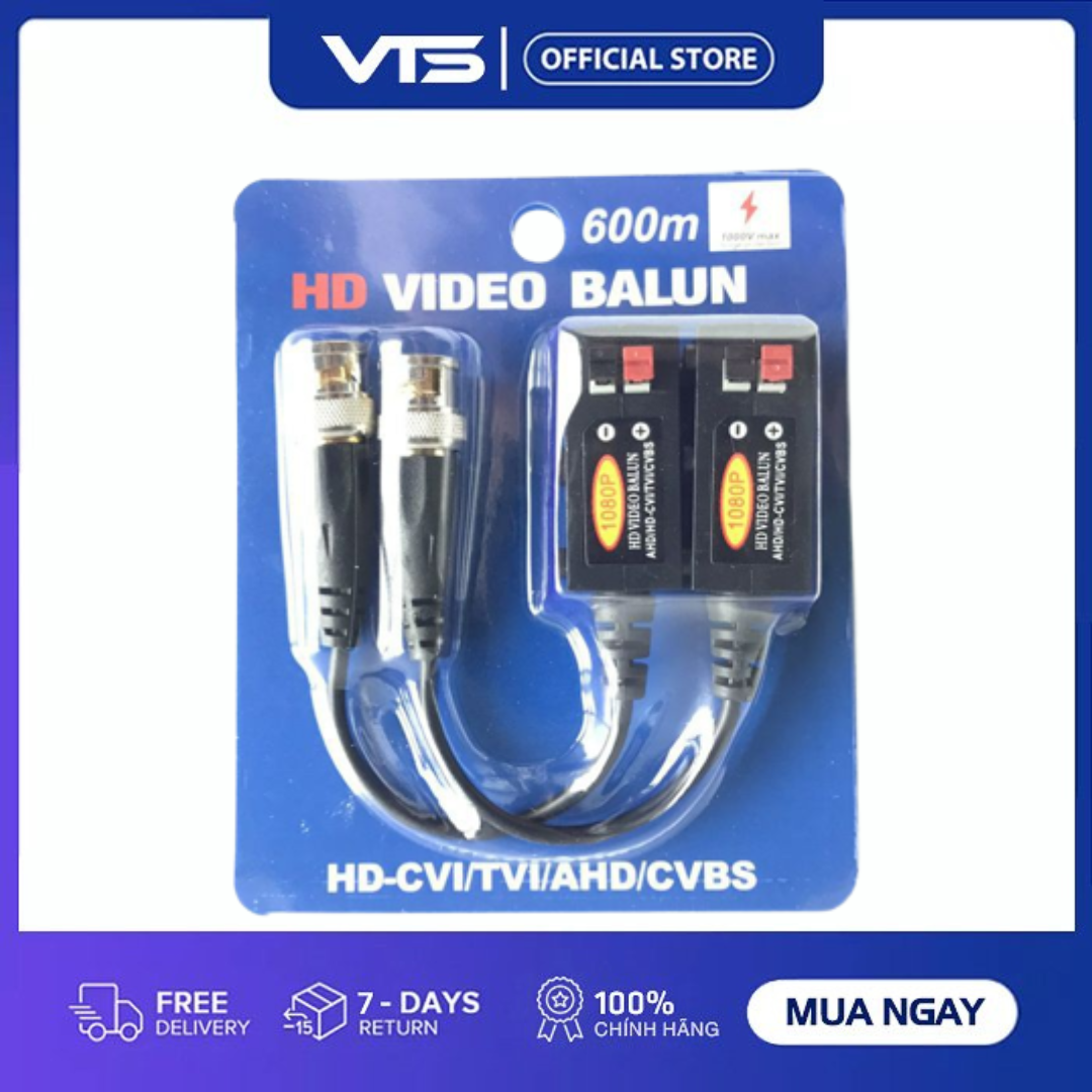 [FREESHIP] Bộ Jack Balun Chuyển Đổi Tín Hiệu Camera Loại Tốt (1080P) - CVI/TVI/AHD/CVBS - VTS Smarthome