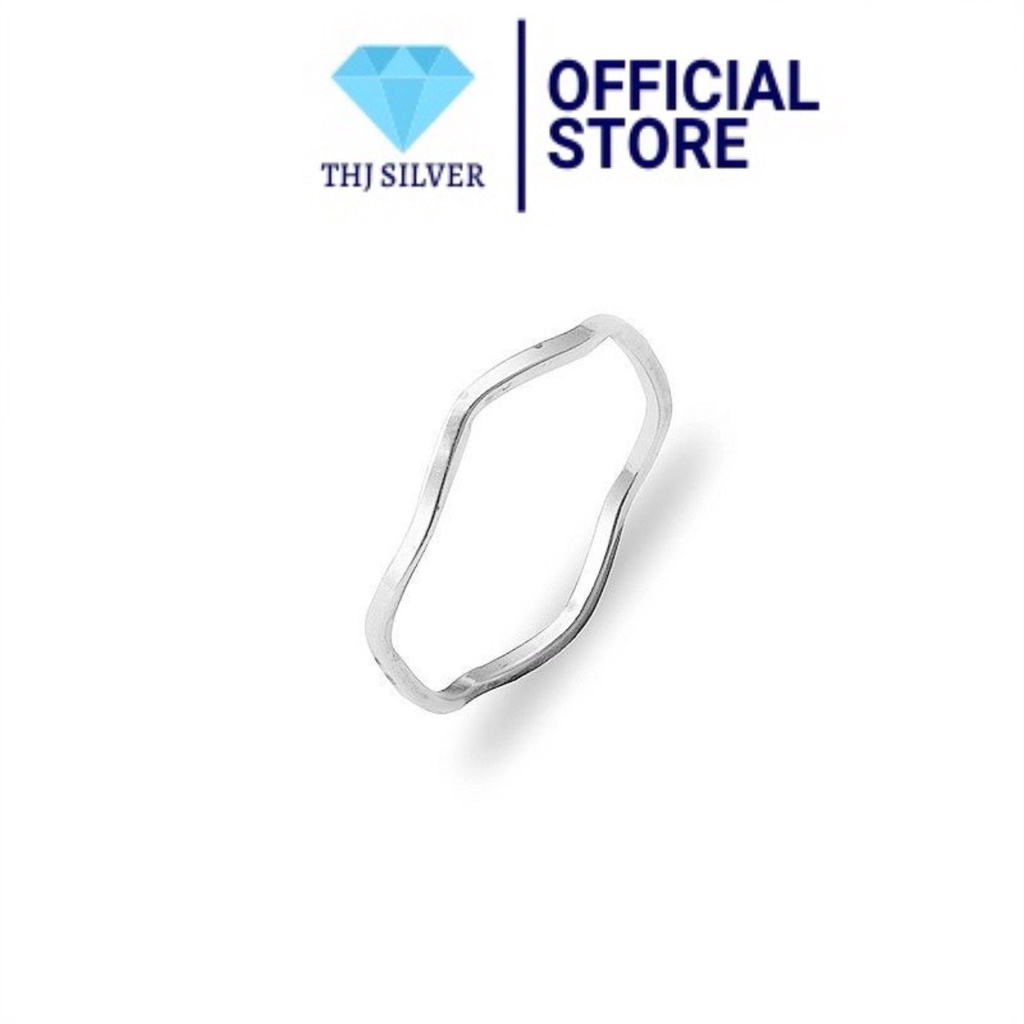 Nhẫn nữ chỉ dạng sóng nhẹ nhàng , chuẩn bạc ta