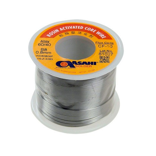 Thiếc hàn asahi 0.8mm 200g loại tốt có nhựa thông