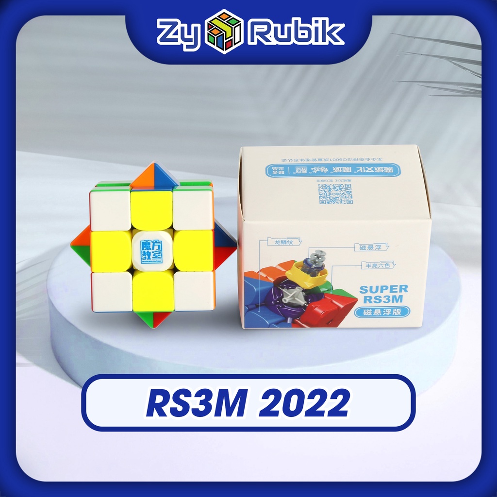 Rubik 3x3 Rs3M 2022 - Super Rs3m - Đồ Chơi Trí Tuệ - Khối Lập Phương 3 Tầng Stickerless ( Mod Nam Châm ) - Zyo Rubik