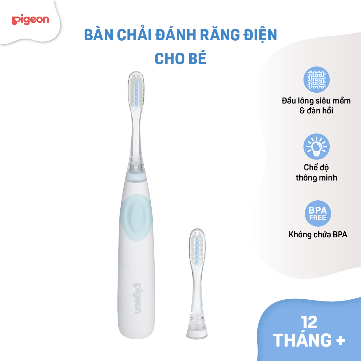 Bàn Chải Đánh Răng Điện Cho Bé Pigeon
