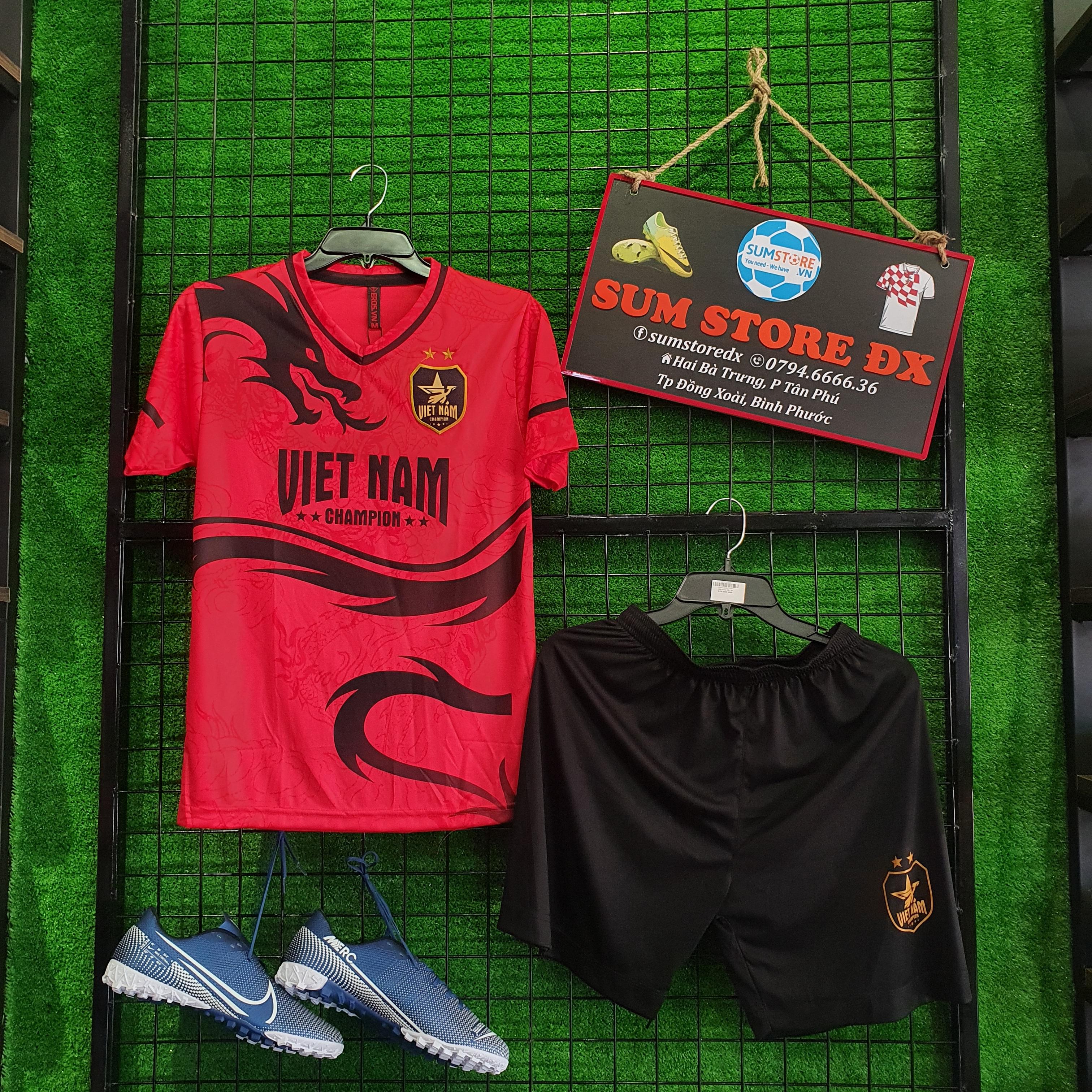 Áo Bóng Đá - Đồ Đá Banh Đội Tuyển Việt Nam Rồng Đỏ Cực Chất Vải Thun Thái Lạnh Cao Cấp (Có Kèm Hình Thật)