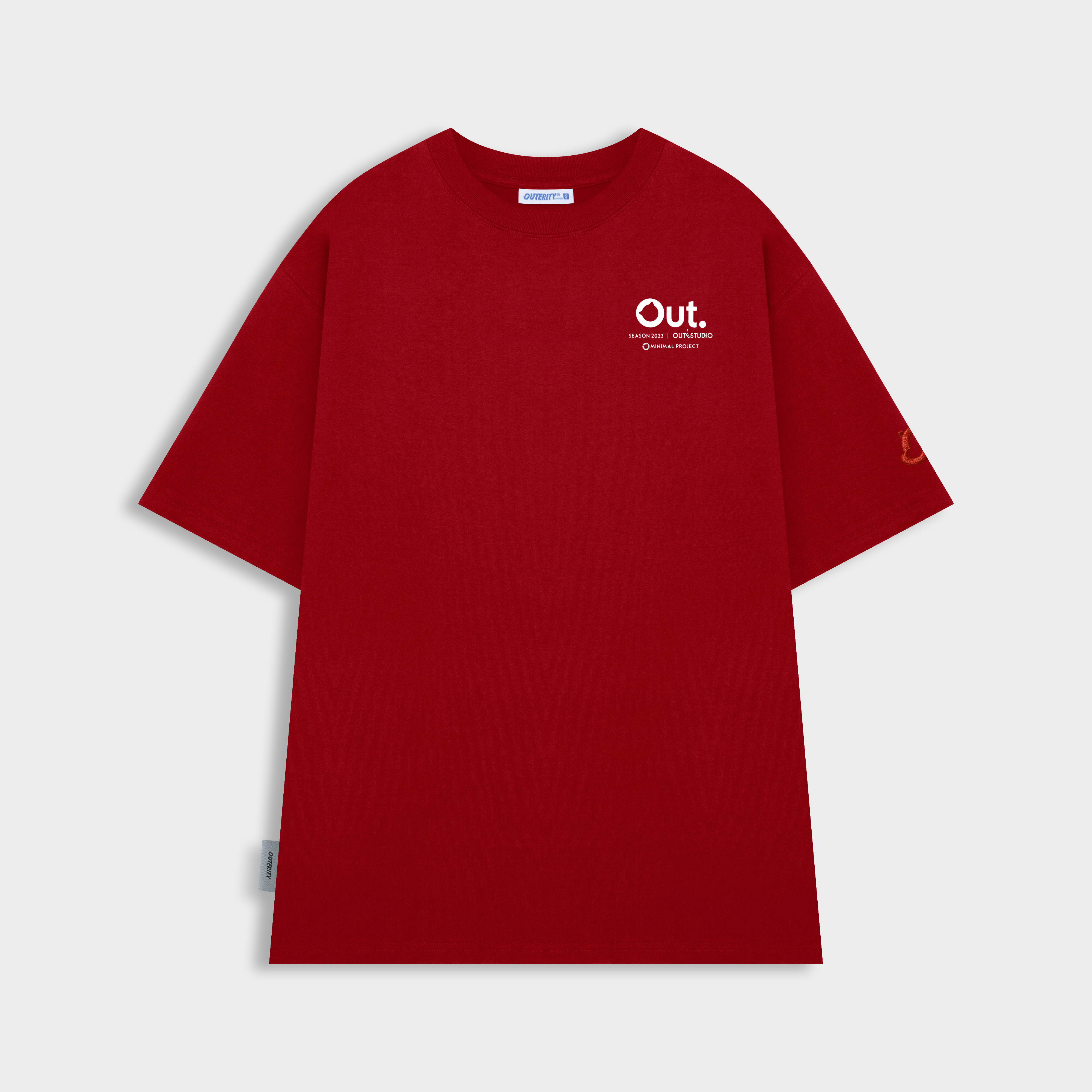 Áo thun nam nữ unisex outerity collection té / màu đỏ - ato1015